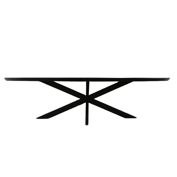 Ovale eettafel Brandy Zwart Mangohout 180 cm