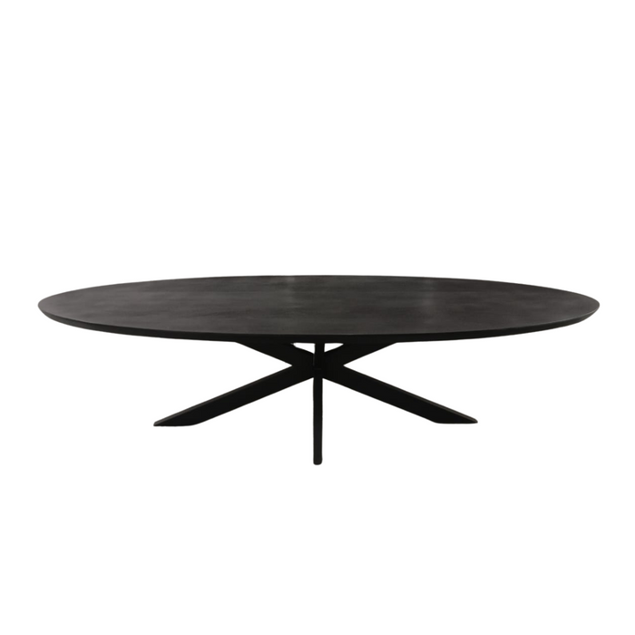 Ovale eettafel Brandy Zwart Mangohout 160 cm