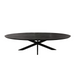 Ovale eettafel Brandy Zwart Mangohout 160 cm