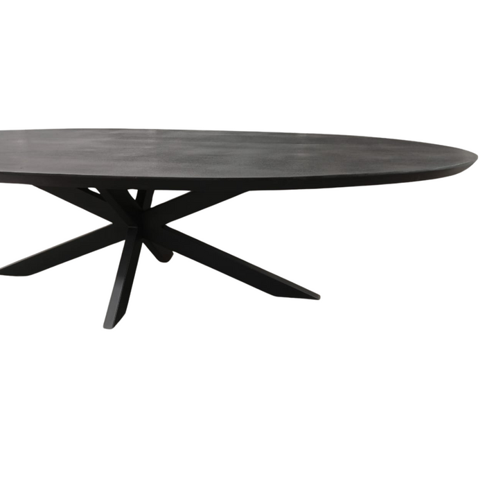 Ovale eettafel Brandy Zwart Mangohout 180 cm