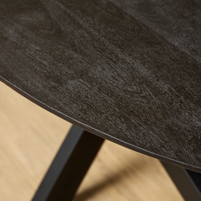 Ovale eettafel Brandy Zwart Mangohout 240 cm