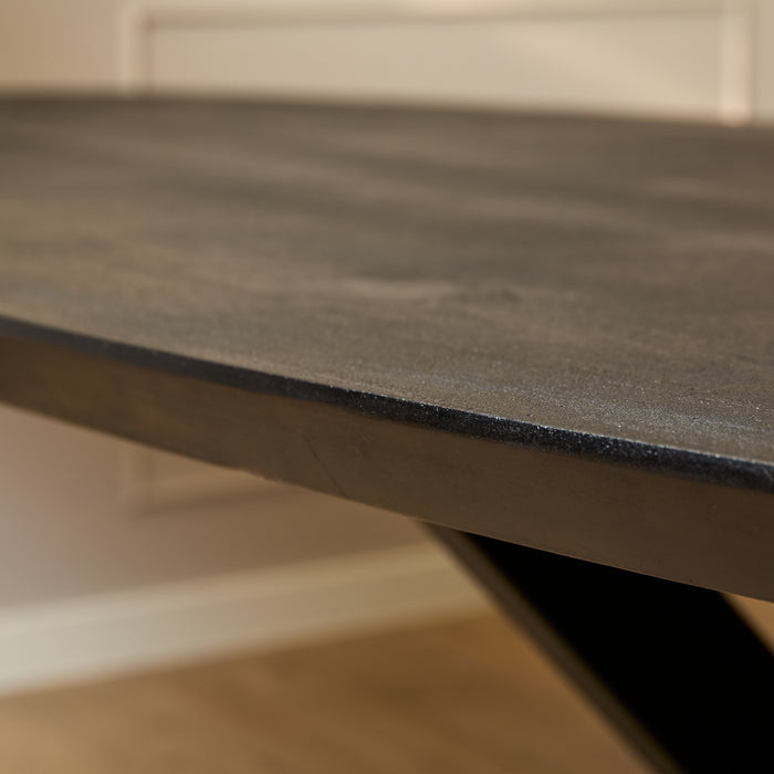 Ovale eettafel Brandy Zwart Mangohout 240 cm