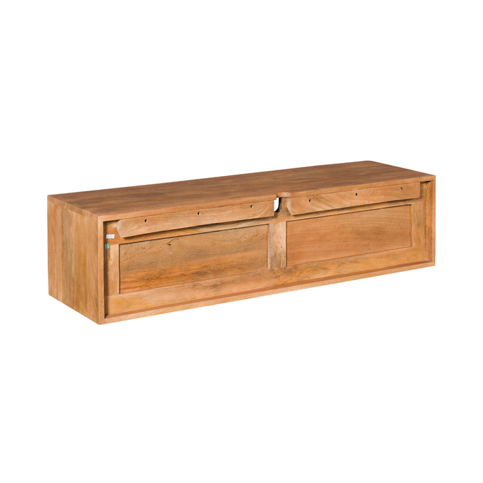 Zwevend tv meubel Ambiance Naturel Mangohout 120 cm