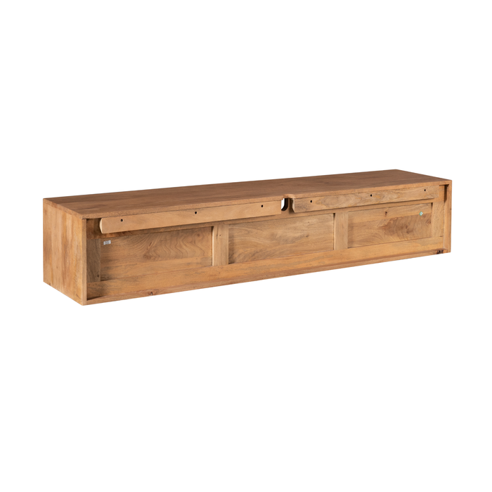 Zwevend tv meubel Ambiance Naturel Mangohout 160 cm