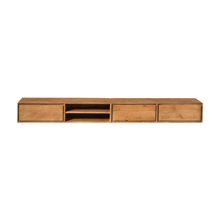 Zwevend tv meubel Ambiance Naturel Mangohout 240 cm