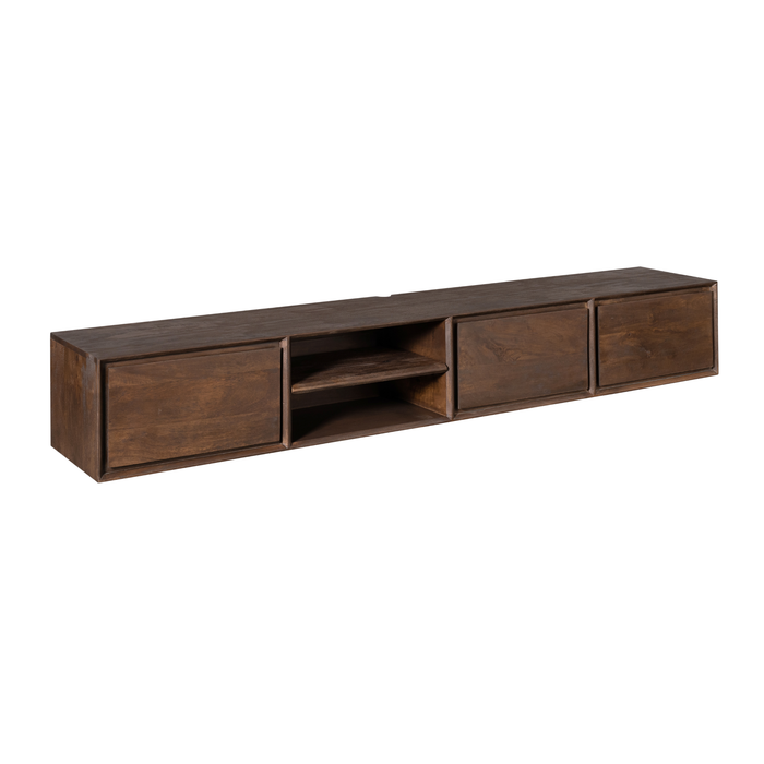 Zwevend tv meubel Ambiance Bruin Mangohout 200 cm