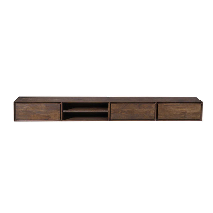 Zwevend tv meubel Ambiance Bruin Mangohout  240 cm