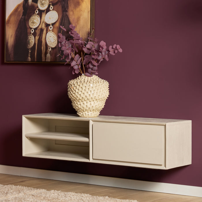 Zwevend tv meubel Ambiance Naturel Mangohout 120 cm