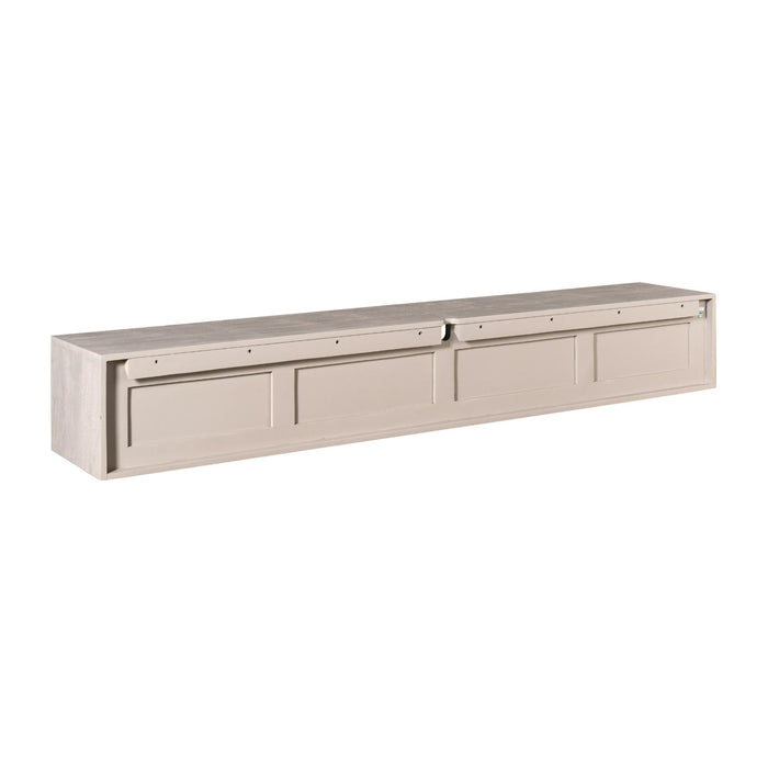 Zwevend tv meubel Ambiance Taupe Mangohout 200 cm