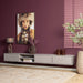 Zwevend tv meubel Ambiance Taupe Mangohout 280 cm