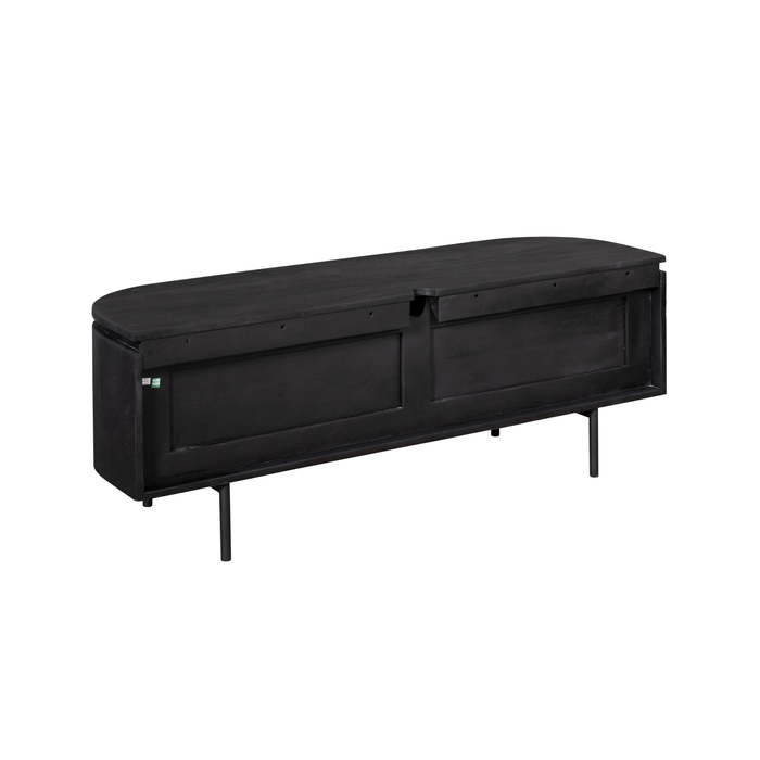 Tv meubel Excellent Zwart Mangohout 120 cm
