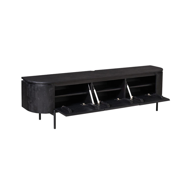 Tv meubel Excellent  Zwart Mangohout  160 cm