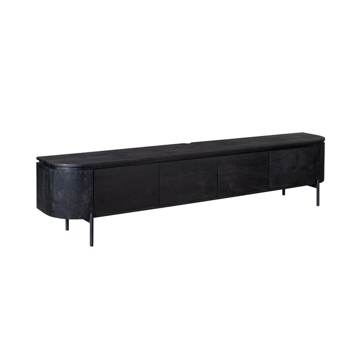 Tv meubel Excellent Zwart Mangohout 200 cm