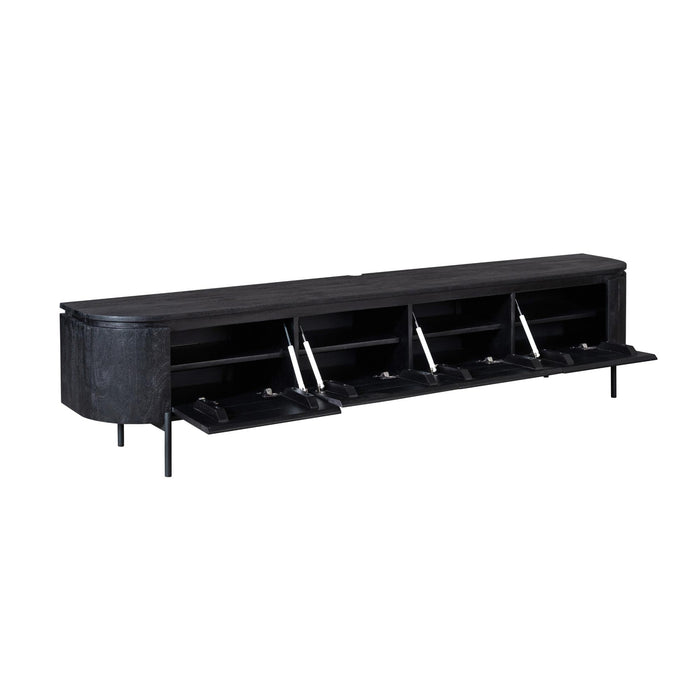 Tv meubel Excellent Zwart Mangohout 200 cm