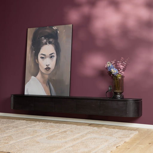 Tv meubel Excellent Zwart Mangohout 280 cm