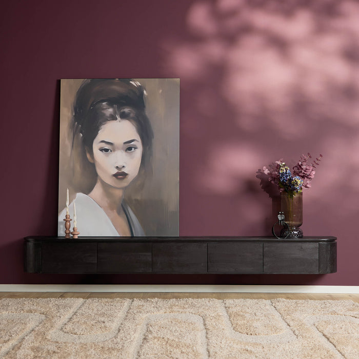 Tv meubel Excellent Zwart Mangohout 280 cm