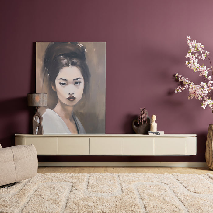 Zwevend tv meubel Ambiance Naturel Mangohout 120 cm