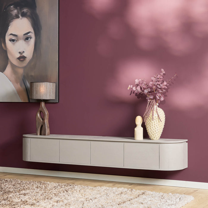 Tv meubel Excellent Taupe Mangohout 200 cm