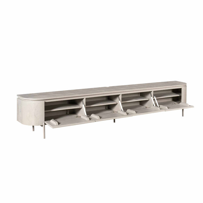 Tv meubel Excellent Taupe Mangohout 280 cm