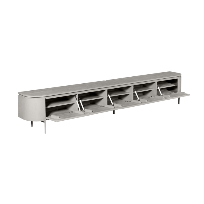 Tv meubel Excellent Taupe Mangohout 280 cm