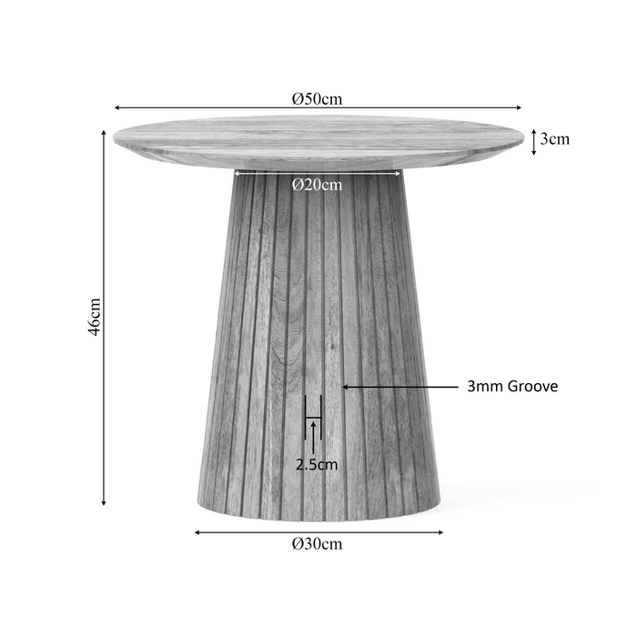 Salontafel Solana Naturel Mangohout 50 cm