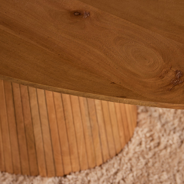Ovale eettafel Solana Naturel Mangohout 210 cm