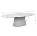 Ovale eettafel Solana Zand Mangohout 240 cm