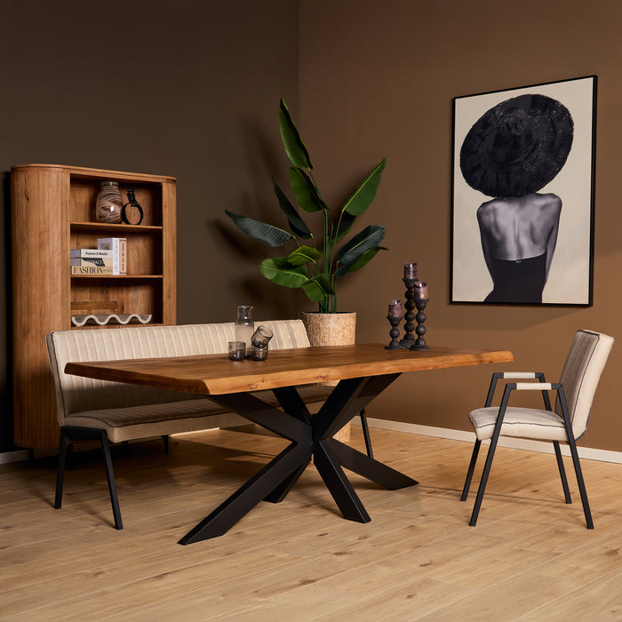 Boomstamtafel Boston Naturel Mangohout 220 cm