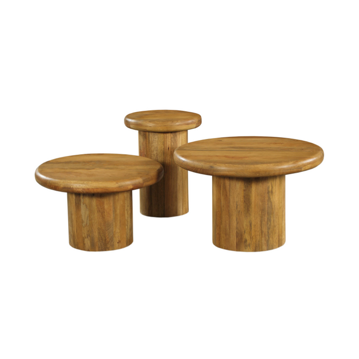 Salontafel set Maya Naturel Mangohout 70 cm