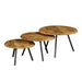 Ronde salontafel set Ohio Naturel Mangohout 70 cm