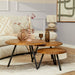 Ronde salontafel set Ohio Naturel Mangohout 70 cm