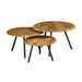 Ronde salontafel set Ohio Naturel Mangohout 70 cm