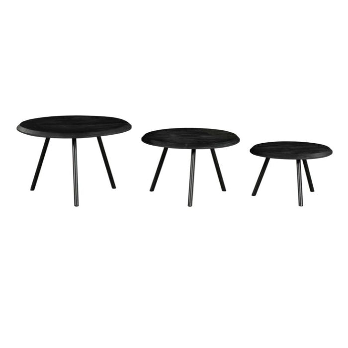 Salontafel set Ohio Zwart Mangohout 70 cm