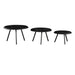 Salontafel set Ohio Zwart Mangohout 70 cm