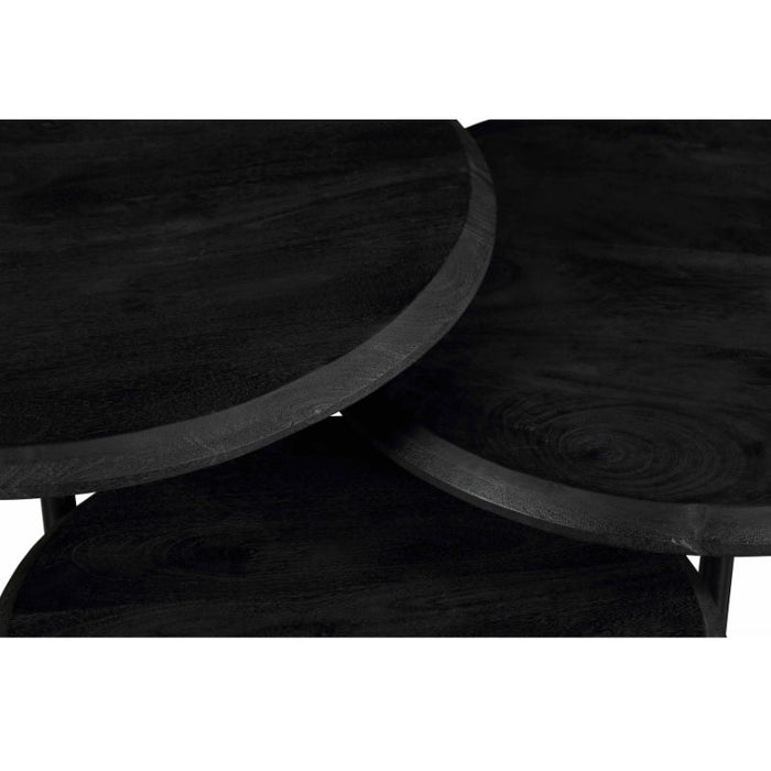 Salontafel set Ohio Zwart Mangohout 70 cm