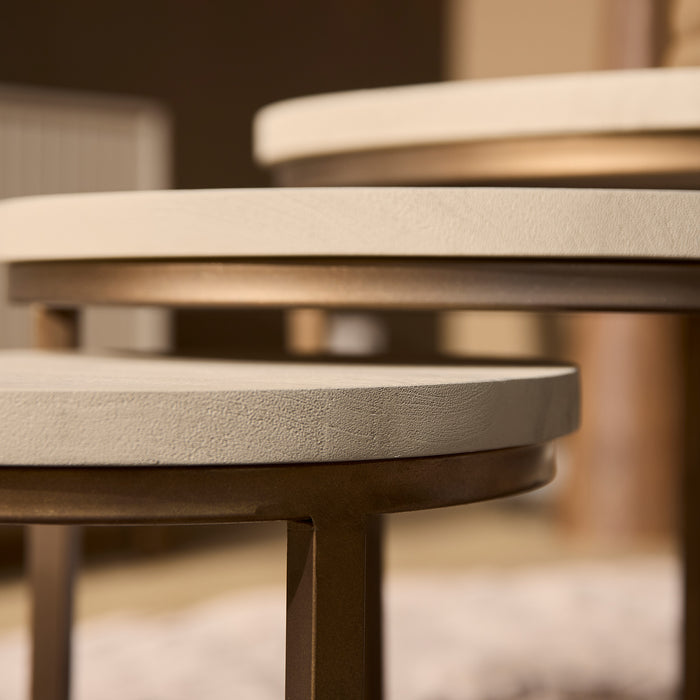 Salontafel set Madison Zand Mangohout 70 cm
