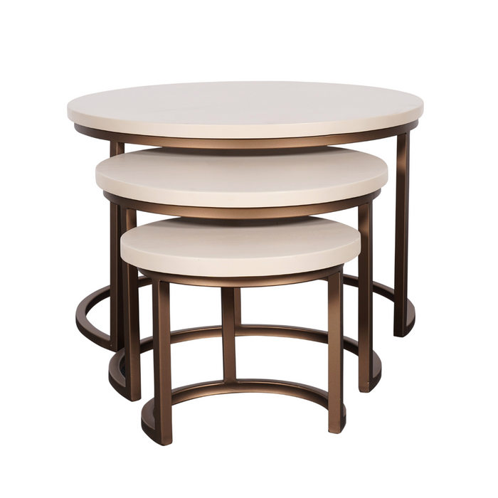 Salontafel set Madison Zand Mangohout 70 cm