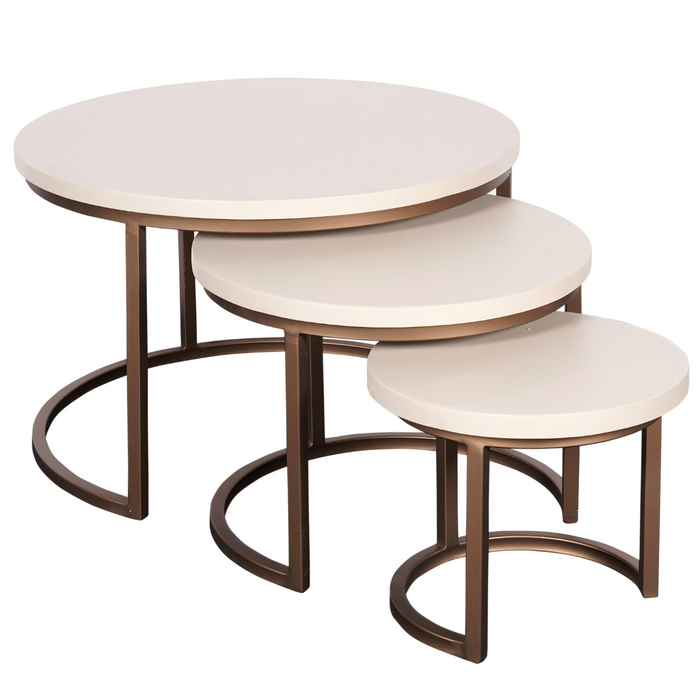 Salontafel set Madison Zand Mangohout 70 cm