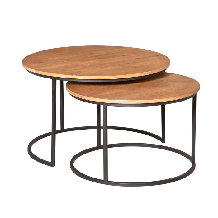 Salontafel set Madison Naturel Mangohout  70 cm