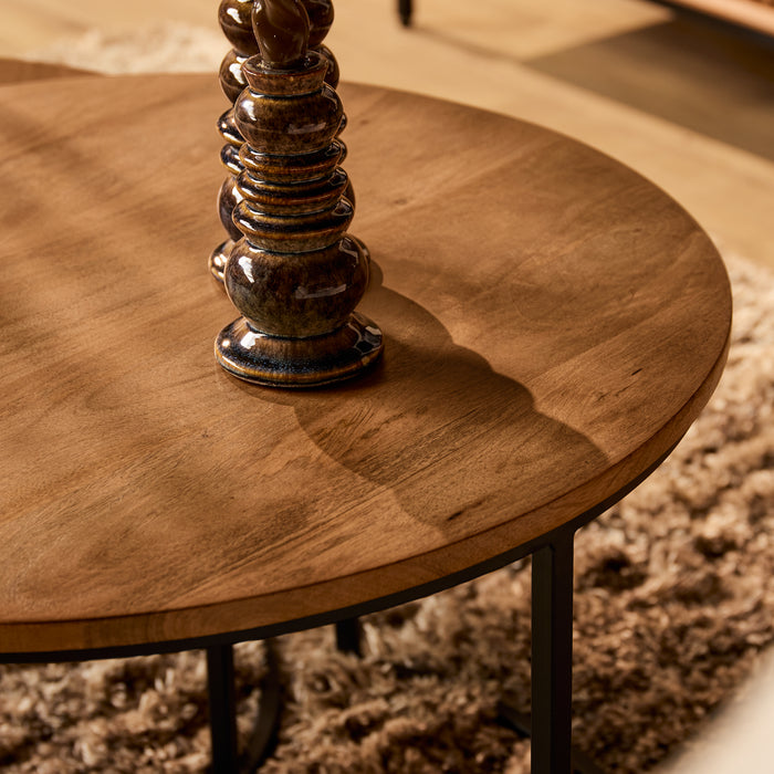 Salontafel set Madison Naturel Mangohout  70 cm