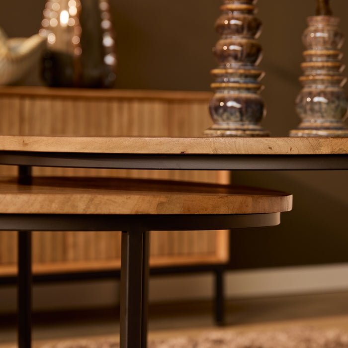 Salontafel set Madison Naturel Mangohout  70 cm