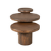 Salontafel set Maya Bruin Mangohout 70 cm