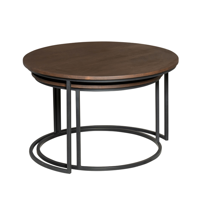 Salontafel set Madison Bruin Mangohout 70 cm