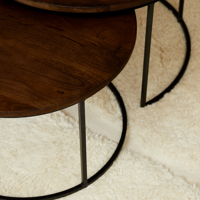 Salontafel set Madison Bruin Mangohout 70 cm