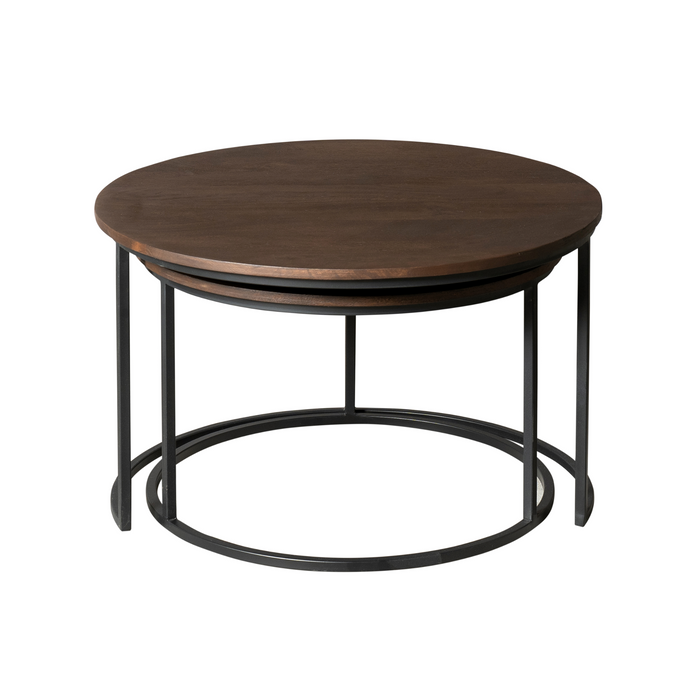 Salontafel set Madison Bruin Mangohout 70 cm
