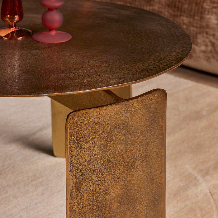 Ronde salontafel Darwin  Goud Aluminium 60 cm