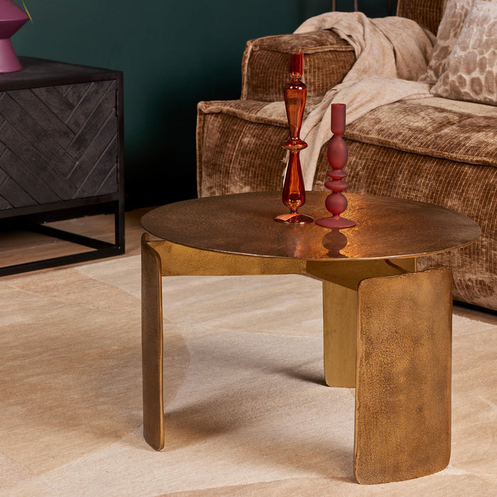 Ronde salontafel Darwin  Goud Aluminium 60 cm