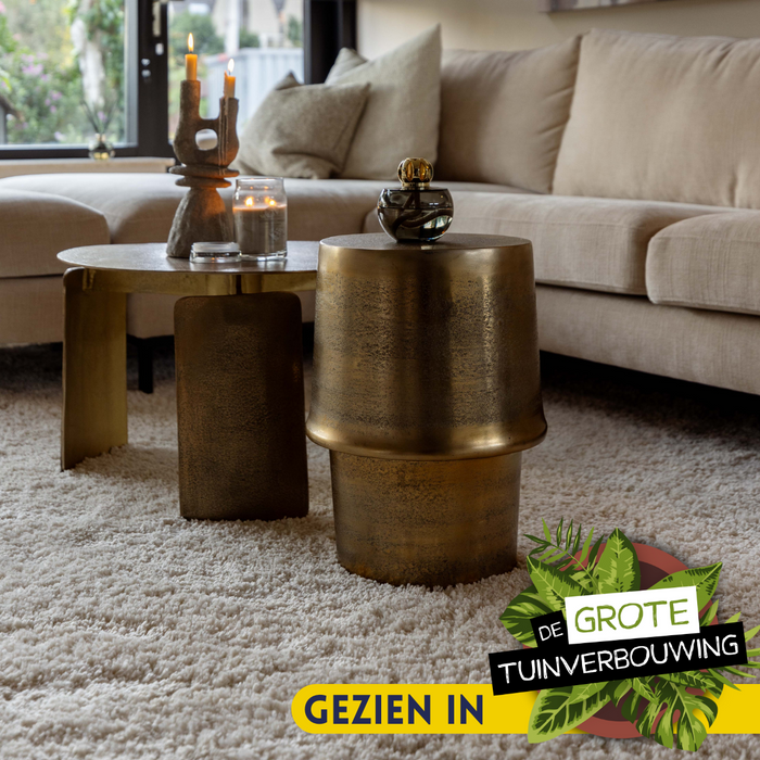 Ronde salontafel Darwin  Goud Aluminium 60 cm