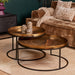 Salontafel set Puck Goud Aluminium 78 cm