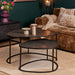 Salontafel set Lana Zwart Aluminium 65 cm